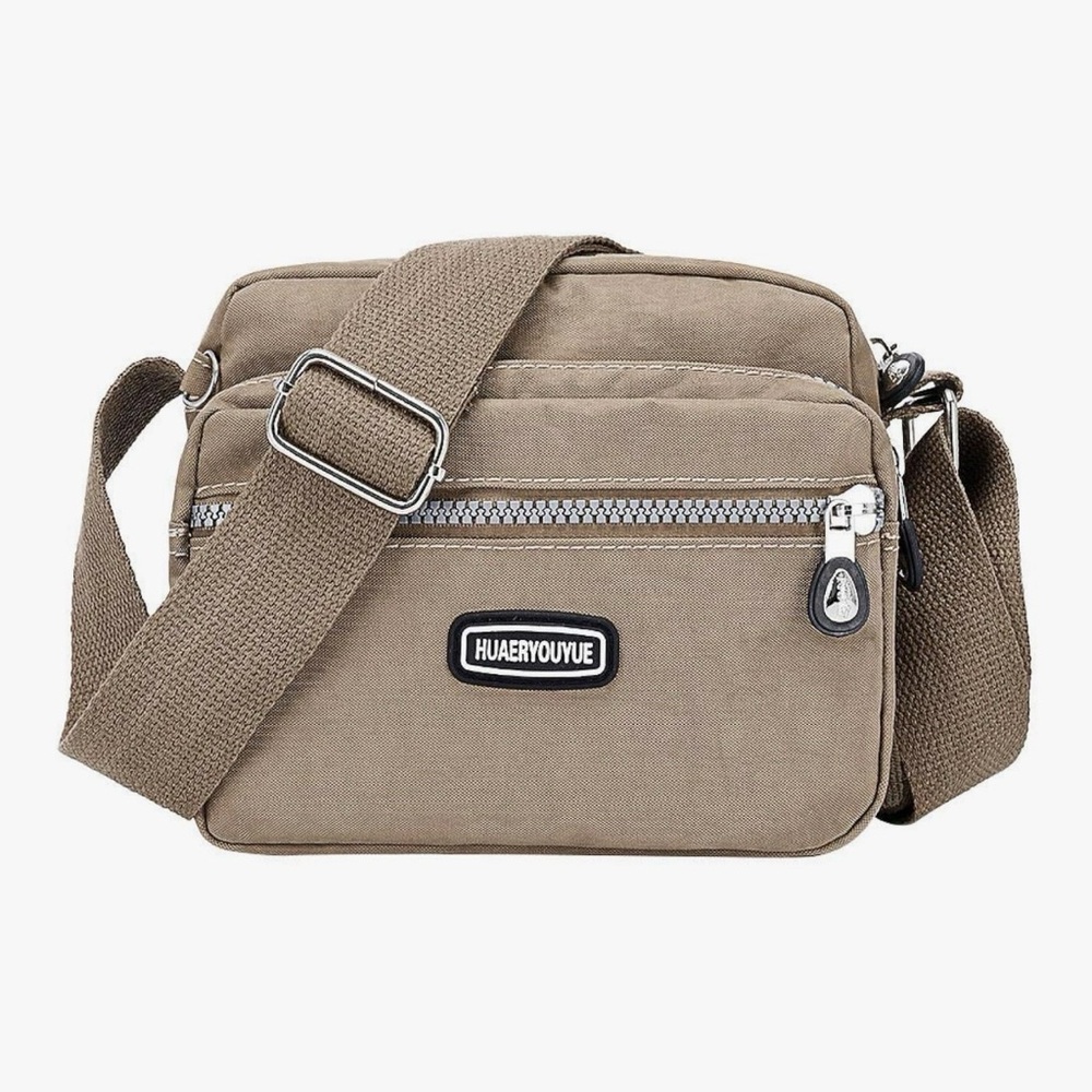 59. HUAEryouyue Taupe Crossbody Messenger Bag